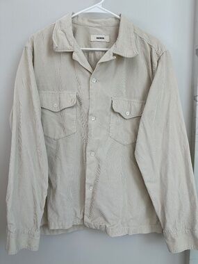 Buck Mason Bone Pinwale Cord Camp Shirt Men’s Large